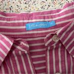 J. McLaughlin  Fallon Pink Striped Linen Long Sleeve Tunic Blouse Womens Size M Photo 4