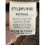 PaperMoon Womens Small Tiered Ruffled Zip Up Hooded Drawstring Top Brown Jacket Photo 8