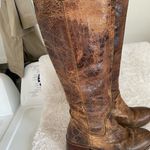 Dina Tru‎ tall distressed leather boots Brown Size 6.5 Photo 2