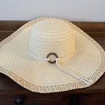 H by Halston Halston Natural Straw SunHat One Size Tortoise/Rope Accent Polyester/Paper Blend Photo 0