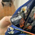 Reformation  Miri Jumpsuit Floral Ruffle Wide Leg Crop Cut Out size‎ 4 viscose Photo 5