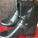 Aerosoles Black Leather Boots NIB Photo 1