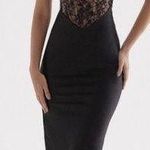 House Of CB NWOT 'Nikita' Black Satin and Lace Corset Dress sz M Photo 0