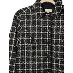 Loft  Petite Shimmer Metallic Tweed Cropped Shirt Jacket Blazer Women’s S Stylish Photo 2