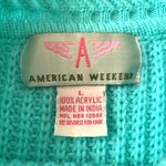 Women’s L/G Knit Chunky Sweater Teal Pastel Blue Size Large Vintage Label Photo 3