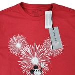 American Eagle Disney x AE  Mickey‎ Mouse Fireworks Graphic Red T-Shirt Photo 5
