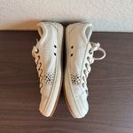 Taos White Leather Perforated Studded Casual Comfort Sneakers Shoes Size 7.5 Photo 1