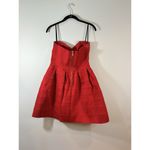 B Darlin  Juniors Red Strapless A-Line Fit & Flare Dress Striped Party Prom-13/14 Photo 2