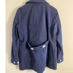 J.Crew Heavyweight Cotton Peacoat size 6 Navy Twill preppy nautical Photo 6