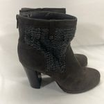 Juicy Couture LUPIA SUEDE & KNIT ANKLE BOOTS W/BACK ZIP SZ 10M GREY PREOWNED Photo 2