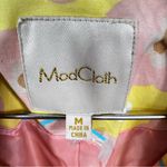 Modcloth Yellow Retro Daisy Flowers Trench Coat Tailored Belted 70s Vibe NEW Med Photo 8