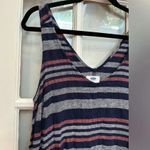 Old Navy  Women’s Linen Blend Multi Color Striped Dress Side Pockets Size Medium Photo 4