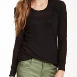 joe's jeans  Black Dames Linen Long Sleeve T-Shirt M Photo 0