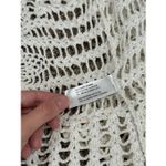 vintage y2k by deisgn open front loose knit white glitter cardigan sweater XL Photo 3