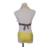 24th & Ocean Black Yellow Ruffle Moderate Coverage Bikini Swimsuit MEDIUM Beach Photo 1