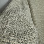 Chico's  Dolman Cream and Grey Metallic Mock Neck Sweater Photo 3