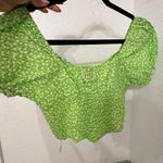 Princess Polly Green Floral Blouse Photo 3