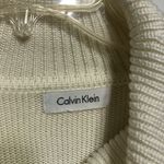 Calvin Klein Fisherman Style Turtleneck Ivory Cream Sweater Size Medium Cozy Photo 1