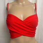 LPA New  Vibrant Red Ribbed Bikini Top Photo 0