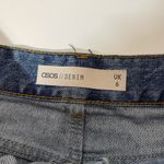 ASOS 100% Cotton Dark Wash Frayed Hem Micro Mini Denim Skirt Photo 8