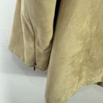 London Fog Suede Jacket Womens Small Zip Front Beige Neutral Minimalist Classic Photo 8