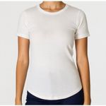 Lululemon Love Crewneck Tee Womens 6 White Minimalist Athleisure Layer Photo 0