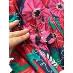 Carolina K Valley Kaftan Maxi
Dress Tiered Floral Print Sleeveless Tassels Med Pink Photo 5