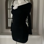 AQUA Rose Dress in Black & White Rose, Size XS NEW w/Tag Photo 4