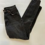 Levi's 512 Slim Fit Tapered Leg High Waist Mom Jeans in Faded Black Photo 0
