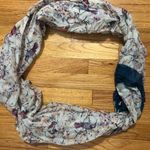 Ornate sheer pink floral bird wrap scarf blue‎ stripe stylish cottagecore Blue Photo 0