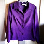 Jaclyn Smith  Classic Purple Velvety Soft Blazer Shoulder Pads Photo 0