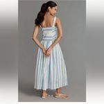 Anthropologie NWT Square-Neck Drop-Waist Maxi Dress size medium Blue Photo 1
