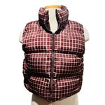 Madewell Cropped Puffer Vest in Plaid Size Medium Photo 4