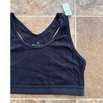 Aerie  Cozy Class Ribbed Knit Sports Bra True Black Size Large Photo 3