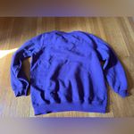 Blair Vintage 1980s Purple Floral Quarter Zip Sweatshirt, Size Medium Photo 6