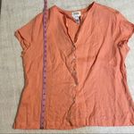 Talbots  Irish Linen Button Down Short Sleeve Top Photo 13