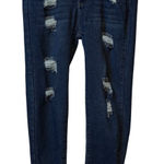 Between Us Distressed Skinny‎ Jeans Size 14 Dark Wash Denim Ripped Punk # Blue Photo 0