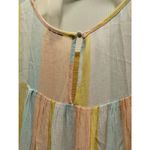 Torrid  Women's Size 2X Multicolor Pastel Rainbow Striped Gauze Smocked Tank Top Photo 4