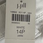 Brand New J. Jill Kick Flare White Jeans Size 14 Petite P Ankle length Raw Hem Photo 6