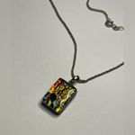 Murano Glass Pendant Necklace 925 Italy Sterling silver chain signed vintage Photo 14