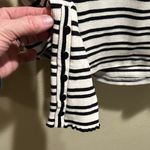 Free People  Black and White Striped Long Sleeve shirt | Size Large Photo 2