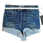 One Teaspoon Lovers Distressed Low Waist Button Fly Jean Shorts - Size 26 - NWT Photo 4