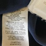 Loft  Navy Blue Flutter Sleeve Crewneck Back Cut-Out Tie Neck Shift Dress Size 8 Photo 3