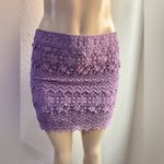 American Eagle  Purple Crochet Mini Skirt Size 0 Photo 7