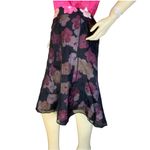 Sigrid Olsen  BLACK AND PINK FLORAL CHIFFON SILK SKIRT NWT (16W) Photo 3