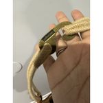 Vtg‎ Leather Shop Belt Brown Tan Gold Brass Medallion Hook Boho Western Hobo 32" Photo 4