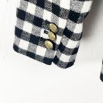 J. CREW Factory Wool Blend Black White Buffalo Check One Button Blazer, Size 6 Photo 4