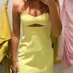 ZARA Bodycon Strapless Mini Lemon Party Coctail Shower Bridal 🍋Dress Photo 22