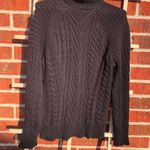 ZARA  Knit Turtleneck Sweater Cable Knit Black Small Photo 0