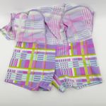 Jude Connally Sonia Skort Small Purple Pink Plaid‎ Golf Athletic Pocket Made USA Photo 2
